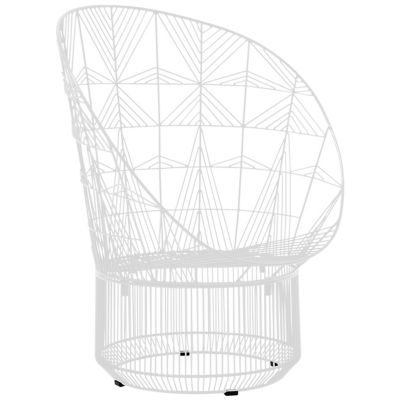 BDG675471 Bend Goods Peacock Lounge Chair - Color: White - P sku BDG675471