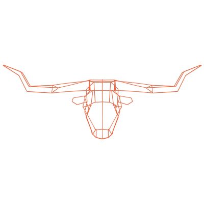 BDG675583 Bend Goods Longhorn Trophy Head - Color: Orange -  sku BDG675583