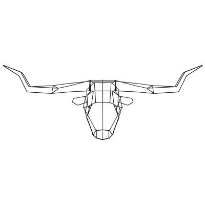 Bend Goods Longhorn Trophy Head - Color: Black - LonghornBLK