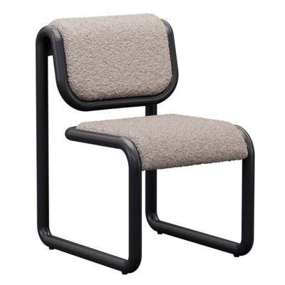 Bend Goods Tube Upholstered Chair - Color: Grey - TUBEDININGGRBCLEBLK