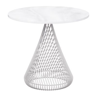 Bend Goods Cono Outdoor Side Table - Color: White - ConicalStoneWH