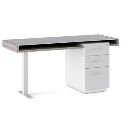 Duo Pedestal Desk with Filing Cabinet
