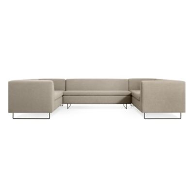 Blu Dot Bonnie and Clyde U-Shaped Sectional - Color: Grey - BO1-SFUSEC-LS