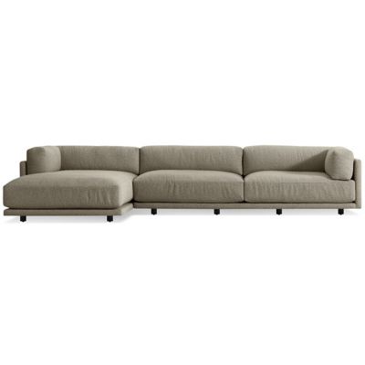 Blu Dot Sunday Sofa with Chaise - Color: Grey - SN1-RSECLC-BK