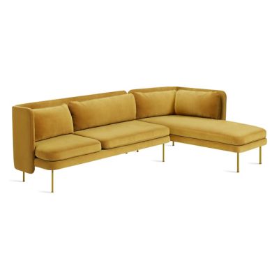 Blu Dot Bloke Sofa with Chaise - Color: Yellow - BL1-LARMCH-OC