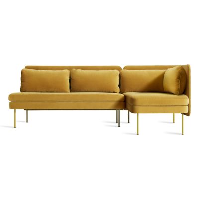 Blu Dot Bloke Armless Sofa with Chaise - Color: Yellow - BL1-LCHNAM-OC