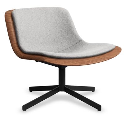 Blu Dot Nonesuch Swivel Upholstered Lounge Chair - Color: Grey - NN1-LGSWWL