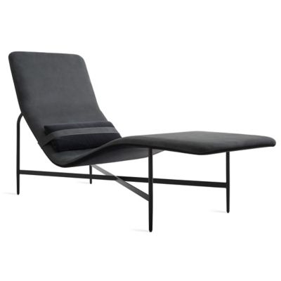 Blu Dot Deep Thoughts Leather Chaise - Color: Black - DS1-CHAISE-IN