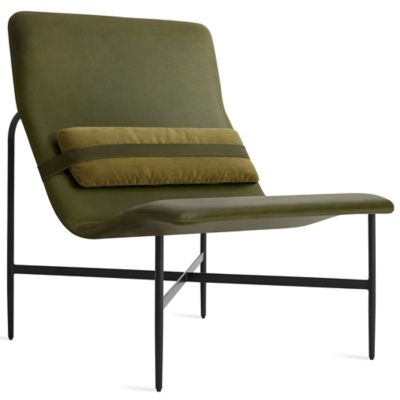 Blu Dot Deep Thoughts Leather Lounge Chair - Color: Green - DS1-LNGCHR-GR