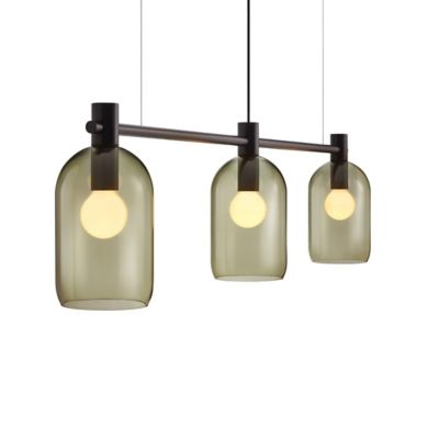 Blu Dot Bub Linear Chandelier - Color: Black - Size: 3 light - BU1-CHANDR-O