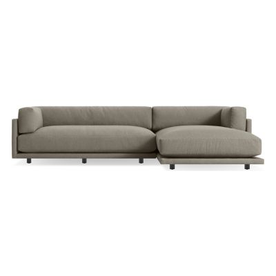 BDT2170072 Blu Dot Sunday Small Sofa with Chaise - Color: Bla sku BDT2170072