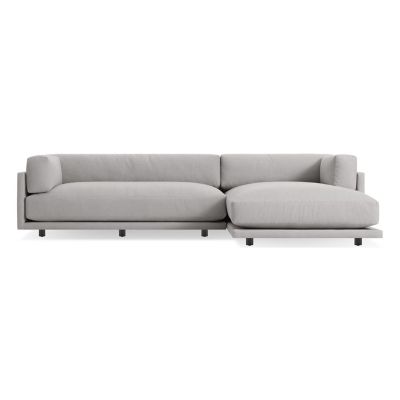 Blu Dot Sunday Small Sofa with Chaise - Color: Grey - SN1-LSMCHR-GY