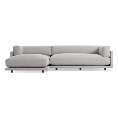 Blu Dot Sunday Small Sofa with Chaise - Color: Grey - SN1-RSMCHL-GY