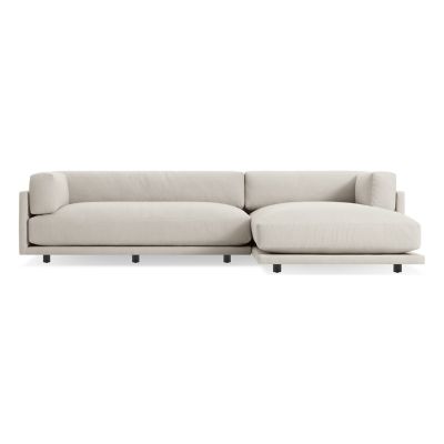 Blu Dot Sunday Small Sofa with Chaise - Color: Cream - SN1-LSMCHR-LN