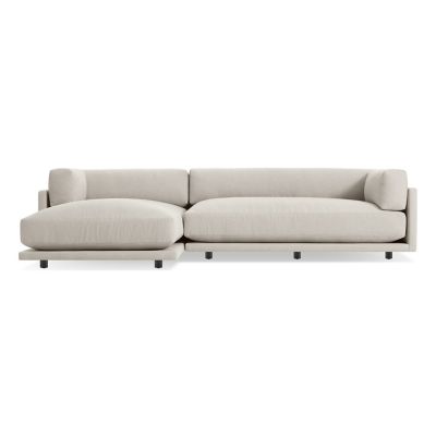 Blu Dot Sunday Small Sofa with Chaise - Color: Cream - SN1-RSMCHL-LN