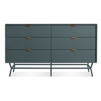 Blu Dot Dang 6 Drawer Dresser - Color: Green - DA1-TP6DRS-NG