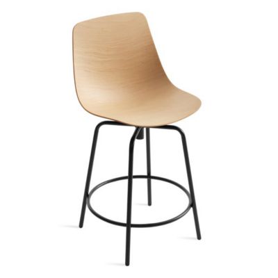 Blu Dot Clean Cut Swivel Barstool - Color: White - Size: Counter - CU1-CTST