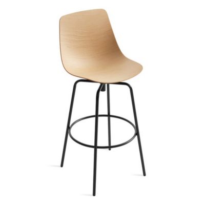 Blu Dot Clean Cut Swivel Barstool - Color: White - CU1-BRSTSW-WO