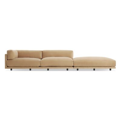 Blu Dot Sunday Long and Low Sectional Sofa - Color: Brown - SN1-LNGLOW-CV