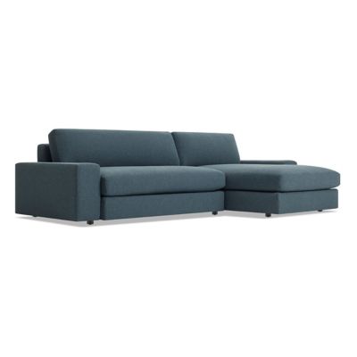 Blu Dot Esker Sofa With Chaise - Color: Blue - ES1-SFRTCH-BL