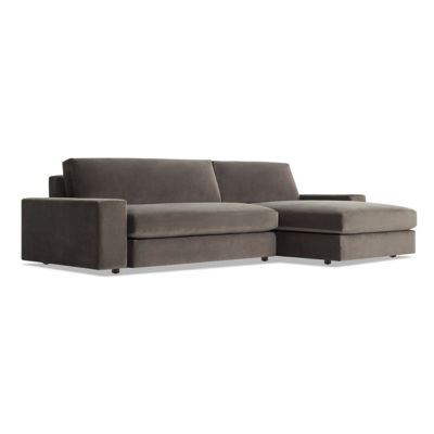 Blu Dot Esker Sofa With Chaise - Color: Black - ES1-SFRTCH-ST