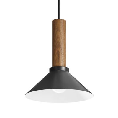 Blu Dot Emblem Pendant Light - Color: Black - Size: Small - EM1-SPENWL-BK