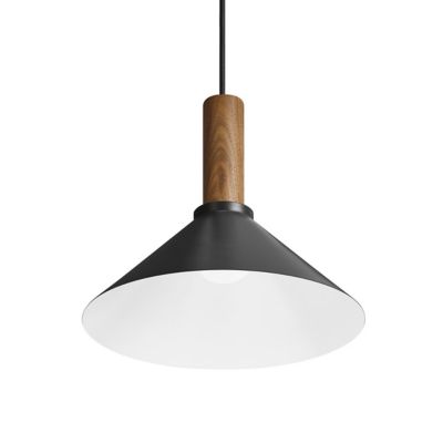 Blu Dot Emblem Pendant Light - Color: Black - Size: Medium - EM1-MPENWL-BK