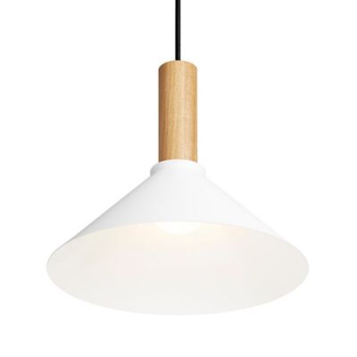 Blu Dot Emblem Pendant Light - Color: White - Size: Medium - EM1-MPENWO-WH