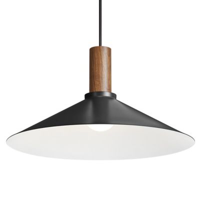 Blu Dot Emblem Pendant Light - Color: Black - Size: Large - EM1-LPENWL-BK