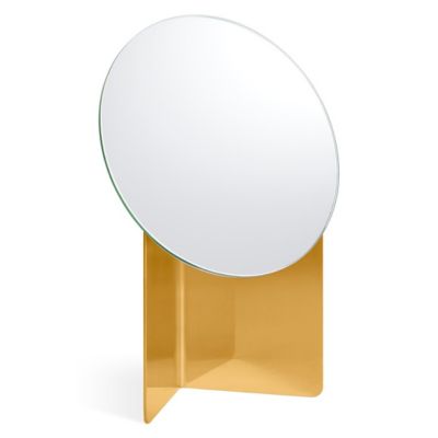 Blu Dot Spot On Table Mirror - Color: Brass - SP1-TBLMIR-BS