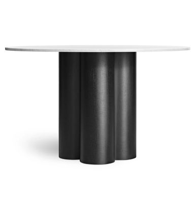 BDT2463458 Blu Dot 4/4 Round Dining Table - Color: Black - Si sku BDT2463458