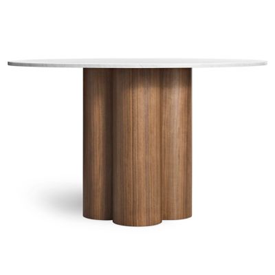 Blu Dot 4/4 Round Dining Table - Color: Brown - Size: Small - 4Q1-48TBWL-MB