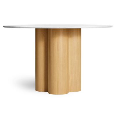 Blu Dot 4/4 Round Dining Table - Color: White - Size: Small - 4Q1-48TBWO-MB