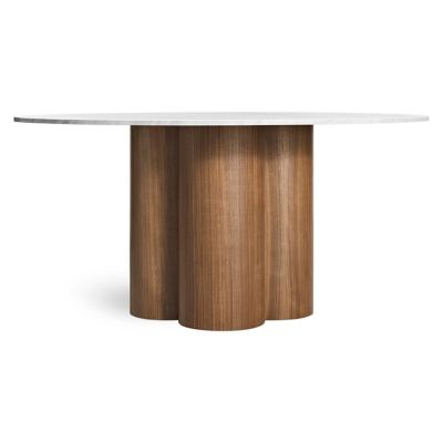 Blu Dot 4/4 Round Dining Table - Color: Brown - Size: Large - 4Q1-60TBWL-MB