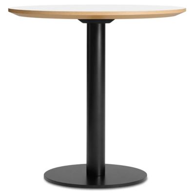 Blu Dot Easy Round Cafe Table - Color: White - Size: Medium - EZ1-CF30BK-WH
