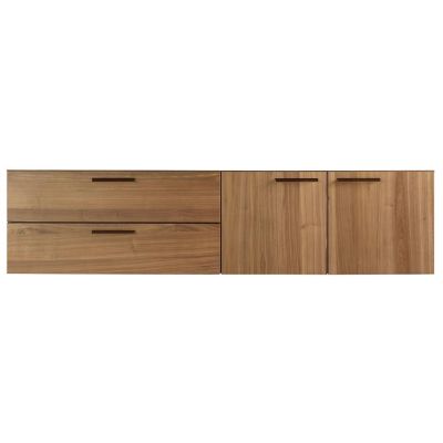 Blu Dot Shale 2 Door/2 Drawer Wall-Mounted Cabinet - Color: Brown - SH1-2D2