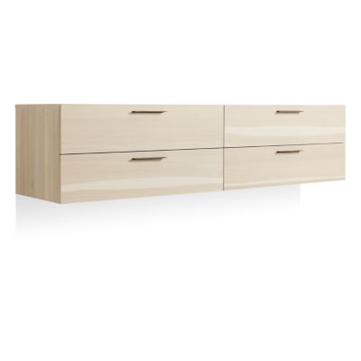 Blu Dot Shale 4 Drawer Wall-Mounted Cabinet - Color: Beige - SH1-4DRWWM-HK