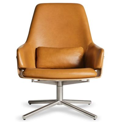 Blu Dot Lock Swivel Lounge Chair - Color: Orange - LC1-LNGESS-CY