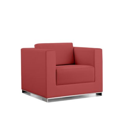 Bernhardt Design b.1 Lounge Chair - Color: Red - 4302BS_3470_060