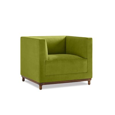 Bernhardt Design Mills Lounge Chair - Color: Green - 6482_860_Walnut3470_00