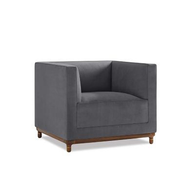 Bernhardt Design Mills Lounge Chair - Color: Grey - 6482_860_Walnut3470_011