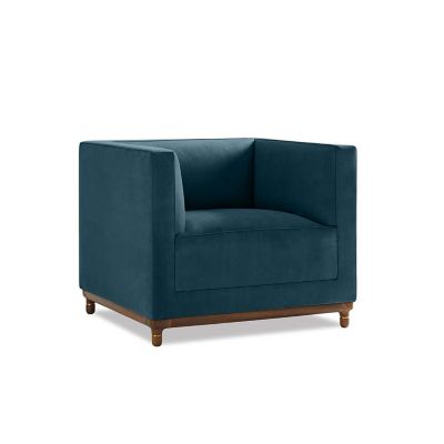 Bernhardt Design Mills Lounge Chair - Color: Blue - 6482_860_Walnut3470_043