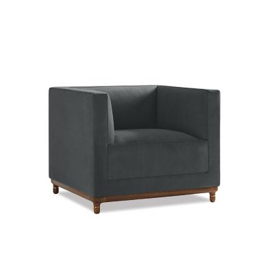 Bernhardt Design Mills Lounge Chair - Color: Grey - 6482_860_Walnut3470_101