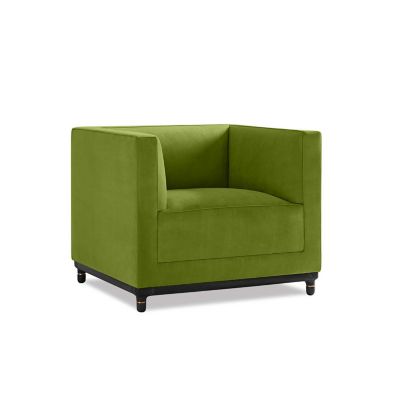 Bernhardt Design Mills Lounge Chair - Color: Green - 6482_866_Walnut3470_03