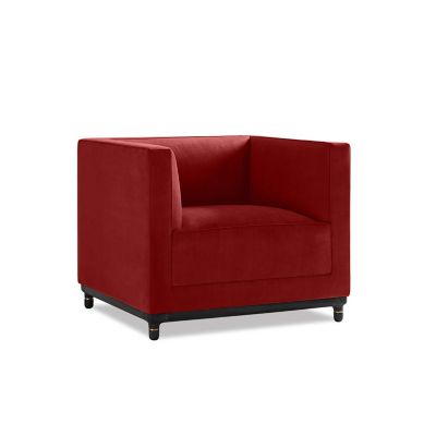 Bernhardt Design Mills Lounge Chair - Color: Red - 6482_866_Walnut3470_060