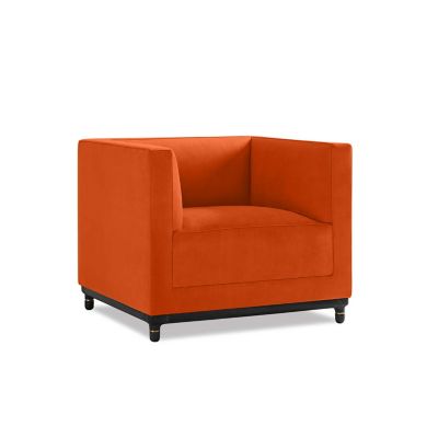 Bernhardt Design Mills Lounge Chair - Color: Orange - 6482_866_Walnut3470_0