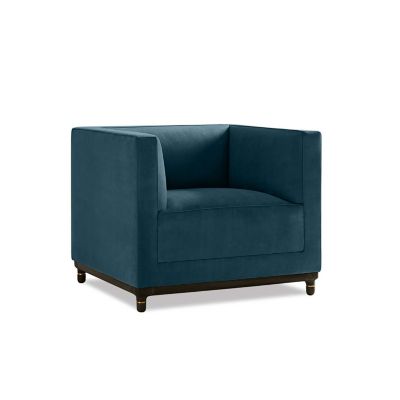 Bernhardt Design Mills Lounge Chair - Color: Blue - 6482_861_Walnut3470_043