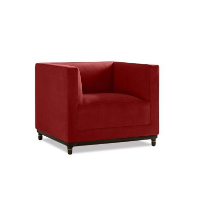 Bernhardt Design Mills Lounge Chair - Color: Red - 6482_861_Walnut3470_060