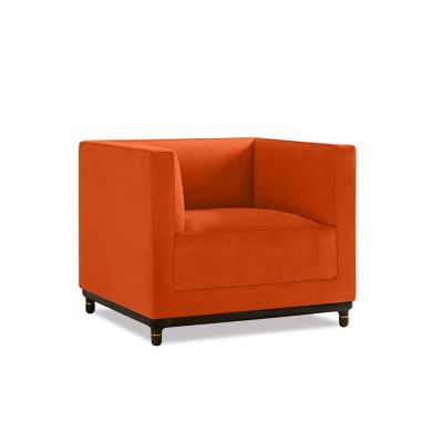 Bernhardt Design Mills Lounge Chair - Color: Orange - 6482_861_Walnut3470_0