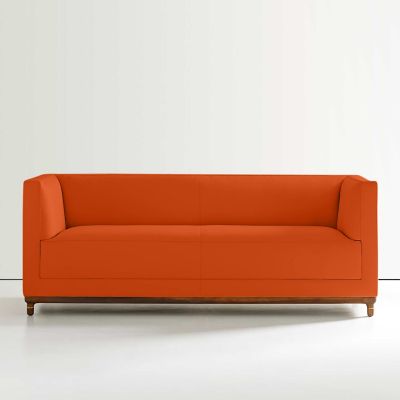 Bernhardt Design Mills Loveseat - Color: Orange - 6485_860_Walnut3470_077